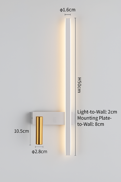 Nordic Modern LED Wall Lamp – Black & White Minimalist Design for Living Room & Bedroom - Samanta Factory