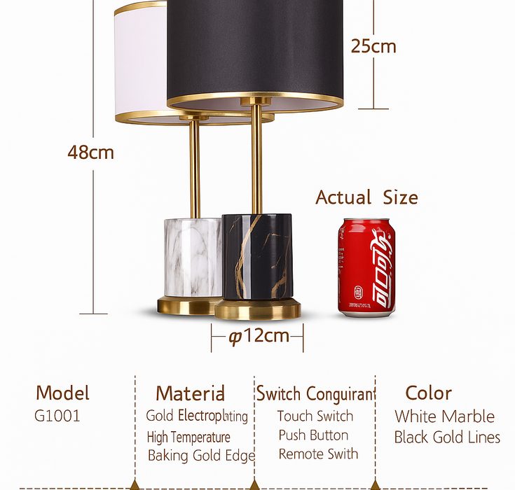 Contemporary LED Floor Lamp – Touch Control with Plated Metal Design - Samanta Factory