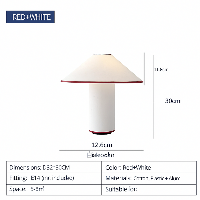 COLETTE Table Lamp – Japanese Wabi-Sabi White Mushroom Design - Samanta Factory