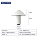 COLETTE Table Lamp – Japanese Wabi-Sabi White Mushroom Design - Samanta Factory