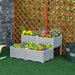 Raised Plastic Planter Box – Self-Draining Rattan-Style Design for Outdoor Gardening - Samanta Factory