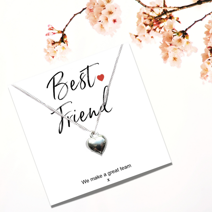 Gift Hamper – Heart Necklace, Chocolates & Dried Flower Bouquet - Samanta Factory