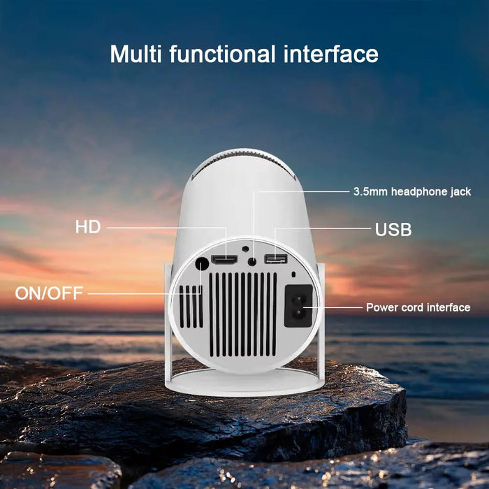 1080P Projector HY300 Wired Connection Projector for Mobile Phone/Hd/Av/Laptop Home Cinema Outdoor Portable Mini Projetor