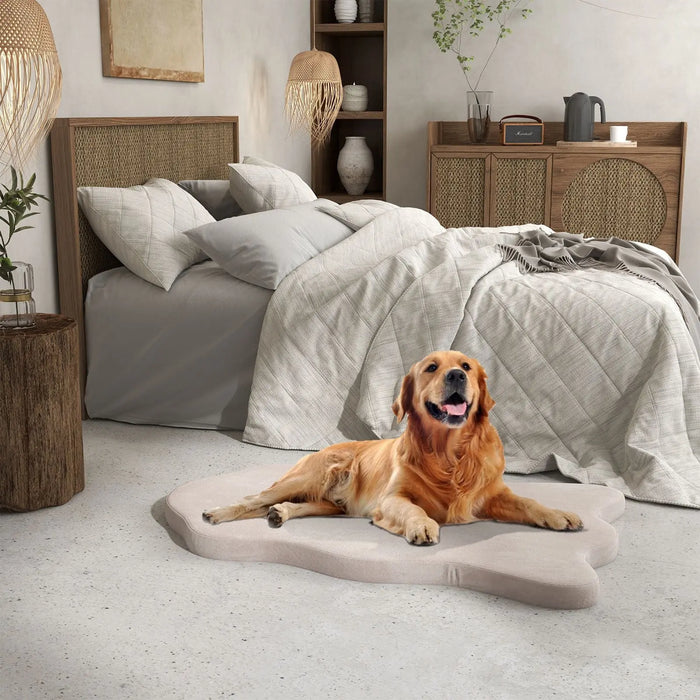 Large Dog Bed with Memory Foam Support and Removable Cover