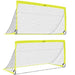 Children’s foldable football goal set for garden with metal frame and net


