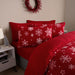 Snowflake Teddy Fleece Duvet Cover Bedding Set Winter Christmas Quilt Bed Soft