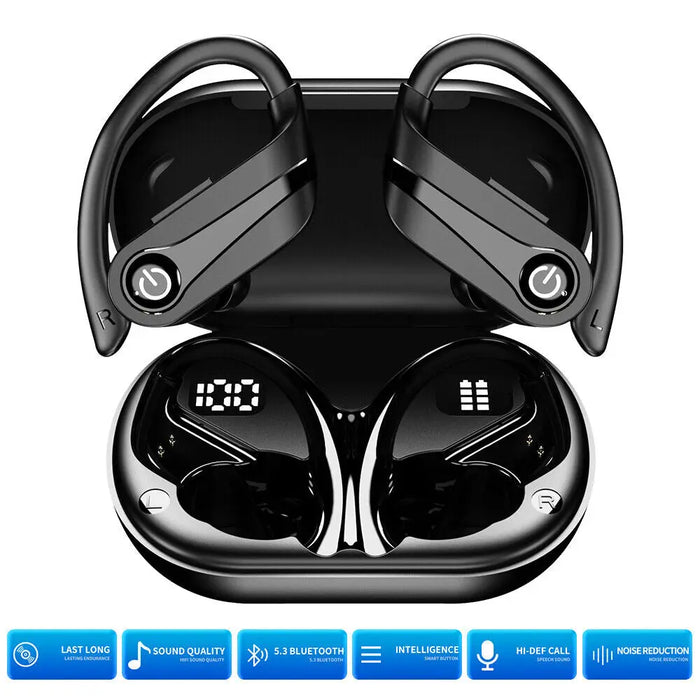 MPOW Bluetooth 5.3 Earbuds Headphones Wireless Earphones Sports Stereo Ear Hook