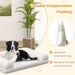 Orthopedic Dog Bed Egg-Foam Dog Crate Bed with 3-Side Bolster