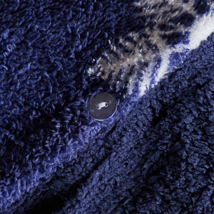 Snowflake Teddy Fleece Duvet Cover Bedding Set Winter Christmas Quilt Bed Soft