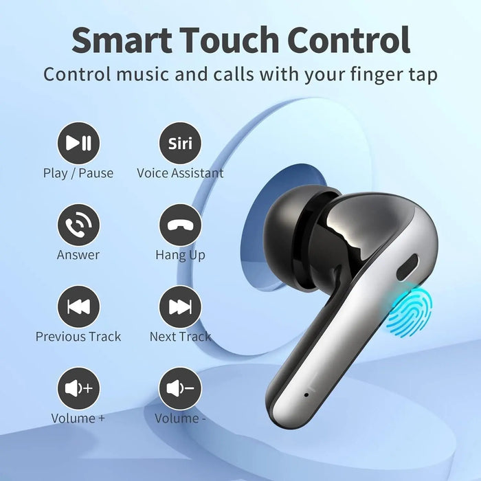 Wireless Earbuds Bluetooth 5.3 Headphones Waterproof Noise Cancelling