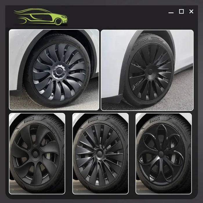 4PCS Design for TESLA Model Y 2020-2024 Vehicle Full Coverage Storm Wheel Cover Cap 19 Inches Wheel Hubcap Automobile Accessorie - Samanta Factory