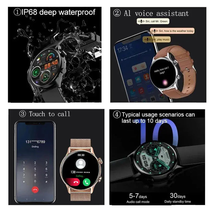 Bluetooth Calling Smartwatch – Fitness & Health Tracking SF