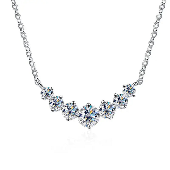 Moissanite Pendant Necklace – D-Color 1.7ct Oval Sparkle SF