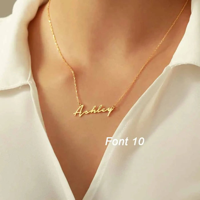 Custom Name Necklace – Personalized Pendant for Women Sf