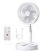 Portable Tower Fan – Foldable Height-Adjustable USB Rechargeable with Remote Control SF