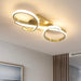 Tealight 36W Modern Gold Ceiling Light – Warm White Surface-Mounted LED Fixture for Bedroom or Dining Room