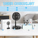Portable Tower Fan – Foldable Height-Adjustable USB Rechargeable with Remote Control SF