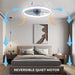 Smart Ceiling Fan with Light – Remote Controlled Modern LED Ceiling Fixture - Samanta Factory