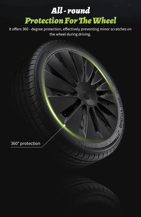 4PCS Design for TESLA Model Y 2020-2024 Vehicle Full Coverage Storm Wheel Cover Cap 19 Inches Wheel Hubcap Automobile Accessorie - Samanta Factory