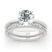 Moissanite Engagement Ring – 2.0ct Round Center Stone SF