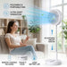 Portable Tower Fan – Foldable Height-Adjustable USB Rechargeable with Remote Control SF