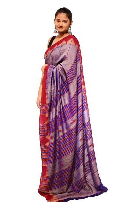 Kotpad Saree – Handwoven Tribal Patterns in Natural Earthy Tones - Samanta Factory