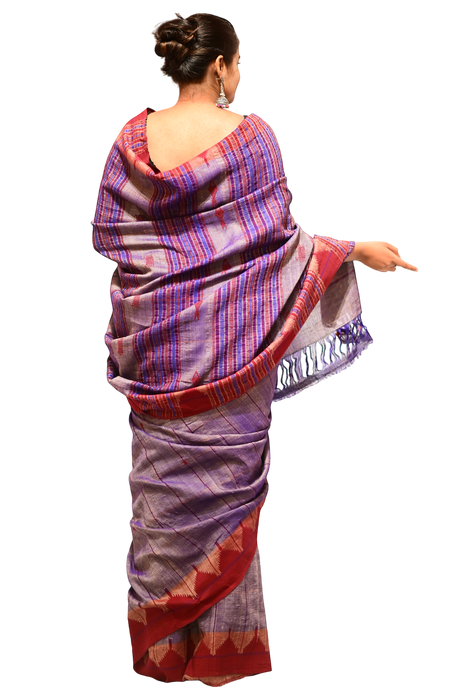 Kotpad Saree – Handwoven Tribal Patterns in Natural Earthy Tones - Samanta Factory