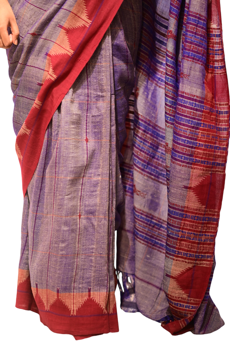 Kotpad Saree – Handwoven Tribal Patterns in Natural Earthy Tones - Samanta Factory