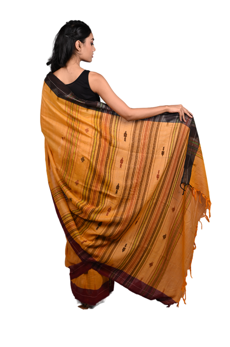 Kotpad Saree – Handloom Tribal Weave with Natural Aul Tree Dye - Samanta Factory