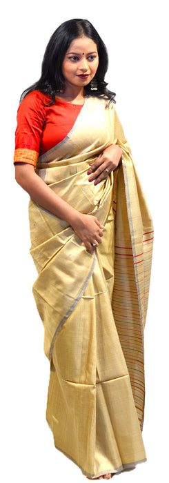 Tussar Silk Sarees – Elegant Wild Silk with Natural Golden Sheen - Samanta Factory