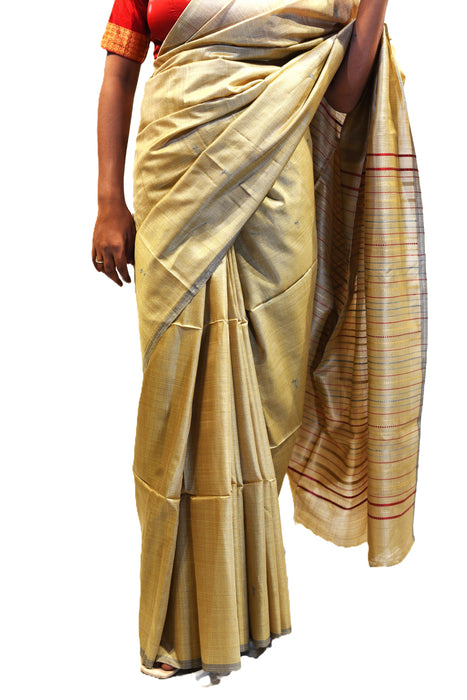 Tussar Silk Sarees – Elegant Wild Silk with Natural Golden Sheen - Samanta Factory