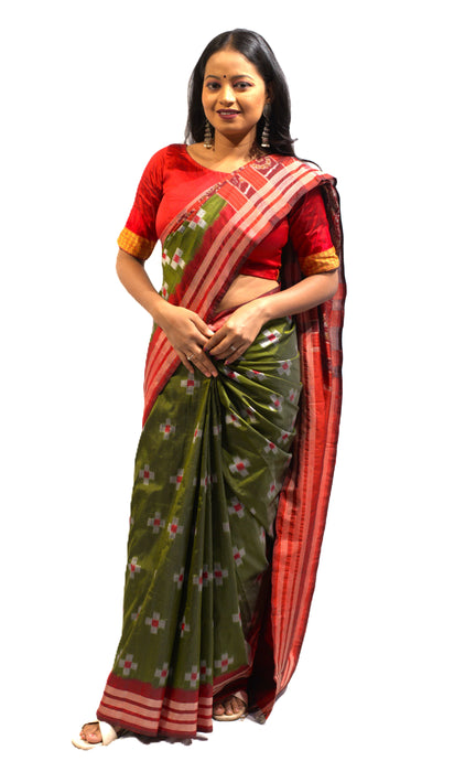 Sambalpuri Saree – Authentic Ikat Weave with Traditional Odia Motifs - Samanta Factory