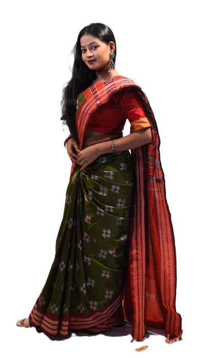 Sambalpuri Saree – Authentic Ikat Weave with Traditional Odia Motifs - Samanta Factory