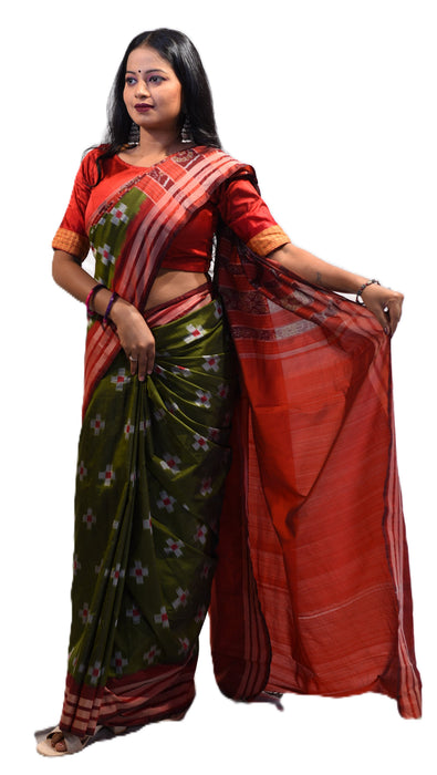 Sambalpuri Saree – Authentic Ikat Weave with Traditional Odia Motifs - Samanta Factory
