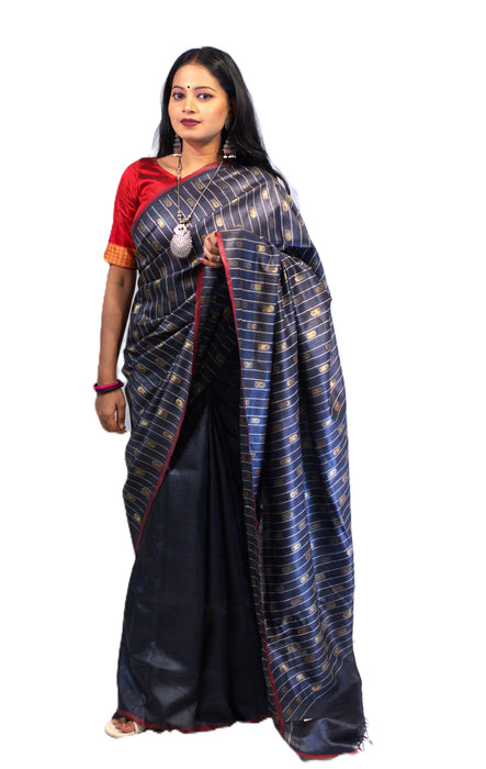 Tussar Silk Saree – Premium Kosa Silk with Intricate Traditional Weaves - Samanta Factory