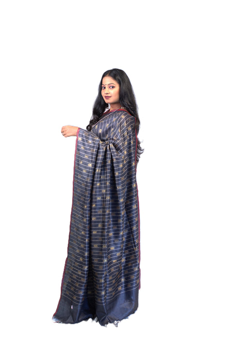 Tussar Silk Saree – Premium Kosa Silk with Intricate Traditional Weaves - Samanta Factory