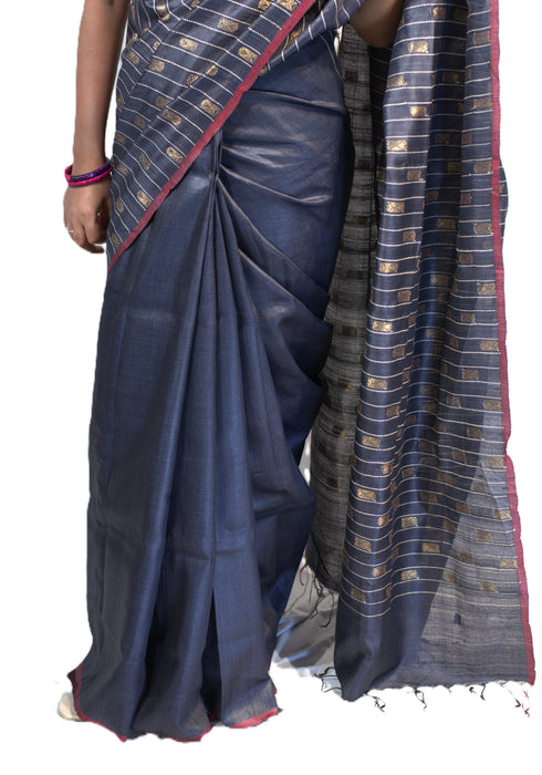 Tussar Silk Saree – Premium Kosa Silk with Intricate Traditional Weaves - Samanta Factory
