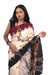 Kotpad Saree – Natural Color with Contrasting Tribal Motif Border - Samanta Factory