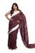 Kotpad Saree – Natural Maroon Body with Buti Tribal Motifs - Samanta Factory