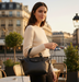 Soft PU hobo bag with zipper closure and compact unisex shoulder design