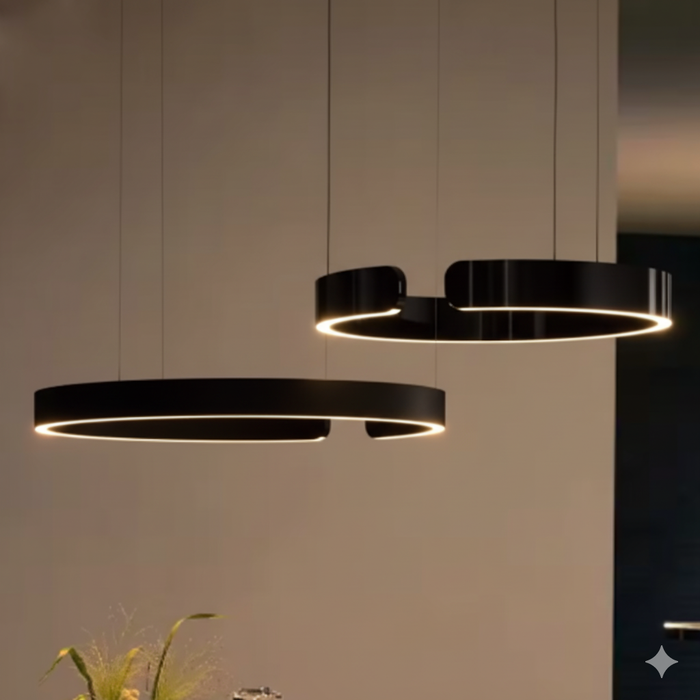 C Ring LED Pendant Light – Dimmable Nordic Hanging Lamp for Dining & Bedroom Spaces - Samanta Factory