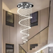Modern LED Chandelier – Dimmable Flush Mount Ceiling Light - Samanta Factory
