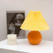 Korean Table Lamp – Vintage Pleated Fabric Shade with Ceramic Base - Samanta Factory