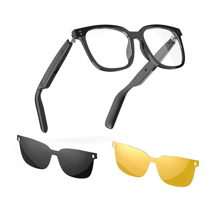 Foldable Bluetooth Smart Glasses with Voice Call, 1080p Video, and Touch Control – IPX-5 Waterproof