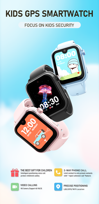 Children’s 4G Android Smartwatch – GPS Tracker, Voice Calls & AMOLED Display - Samanta Factory