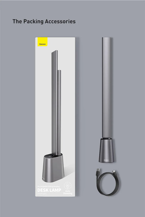Rechargeable Folding Desk Lamp – Smart Full-Spectrum LED with Auto Dimming - Samanta Factory