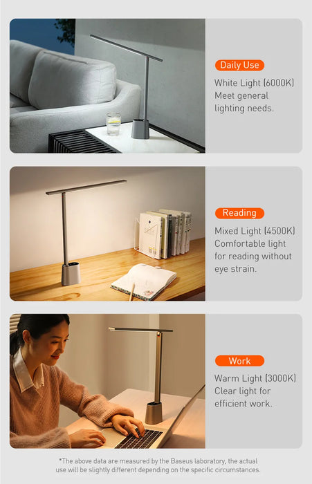 Rechargeable Folding Desk Lamp – Smart Full-Spectrum LED with Auto Dimming - Samanta Factory