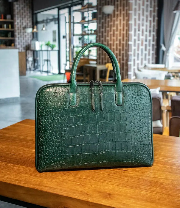 Leather Laptop Briefcase – Stylish Multi-Use Work Bag for Women SF
