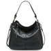 Genuine Leather Shoulder Bag – Soft, Versatile Hobo with Ruched Design - Samanta Factory