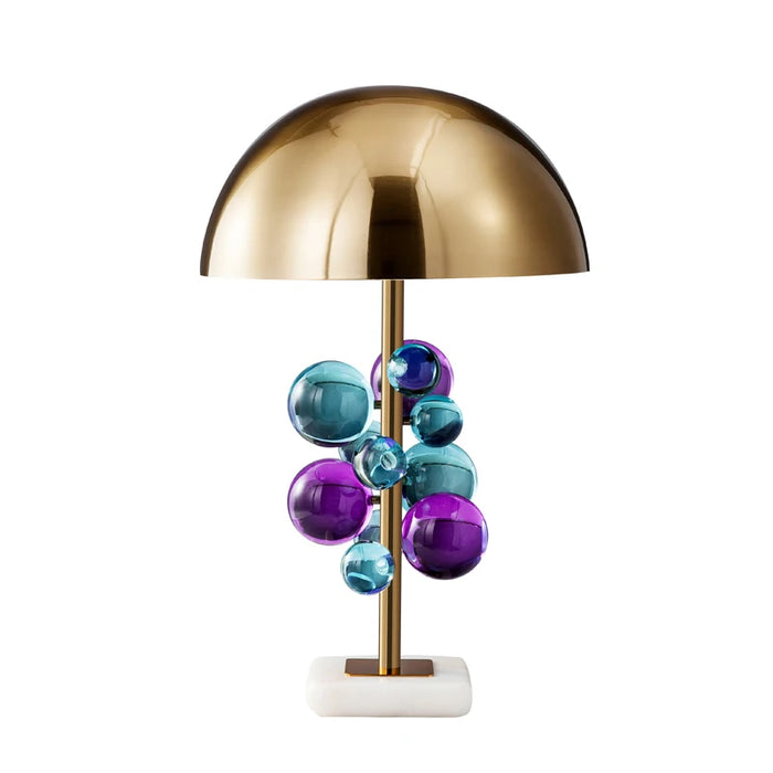 Art Deco Mushroom Lamp – Colourful Glass Globe Design for Table & Floor Lighting - Samanta Factory